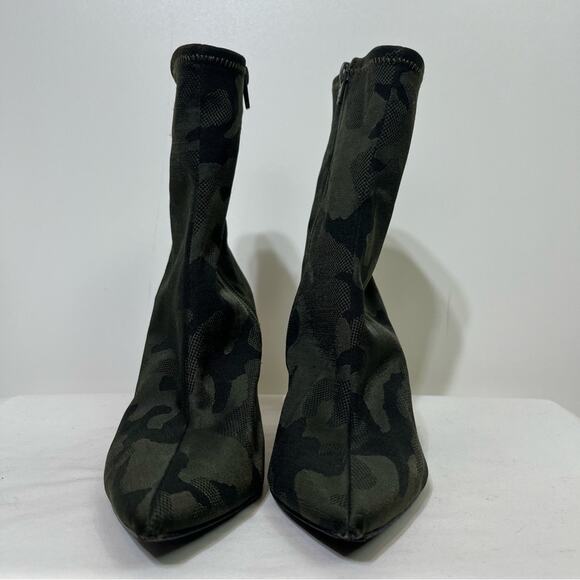 Jeffrey Campbell Camouflage Black Green Siren Boots/Booties 8.5 EUC - Picture 2 of 7